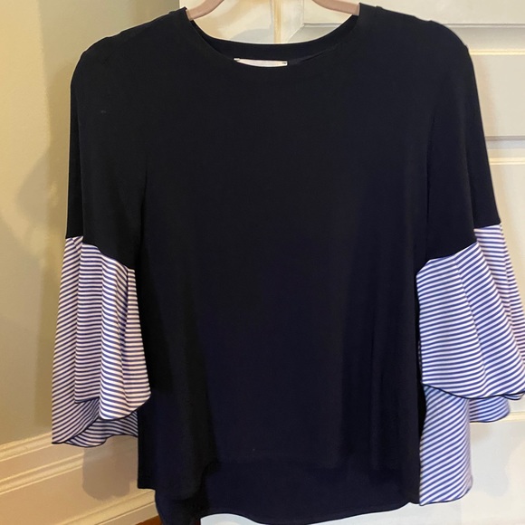 NAVY ANS STRIPED TOP - Picture 1 of 2